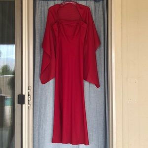 Long red formal dress